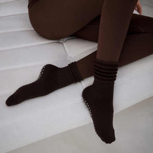 Chaussettes Pilates Cloud™ Café