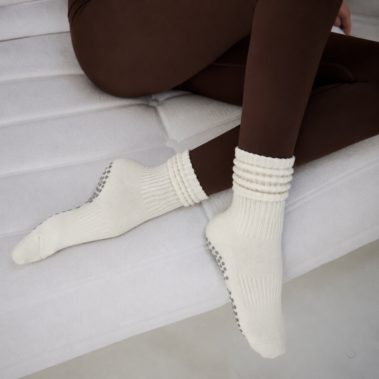 Chaussettes Pilates Cloud™ Lait